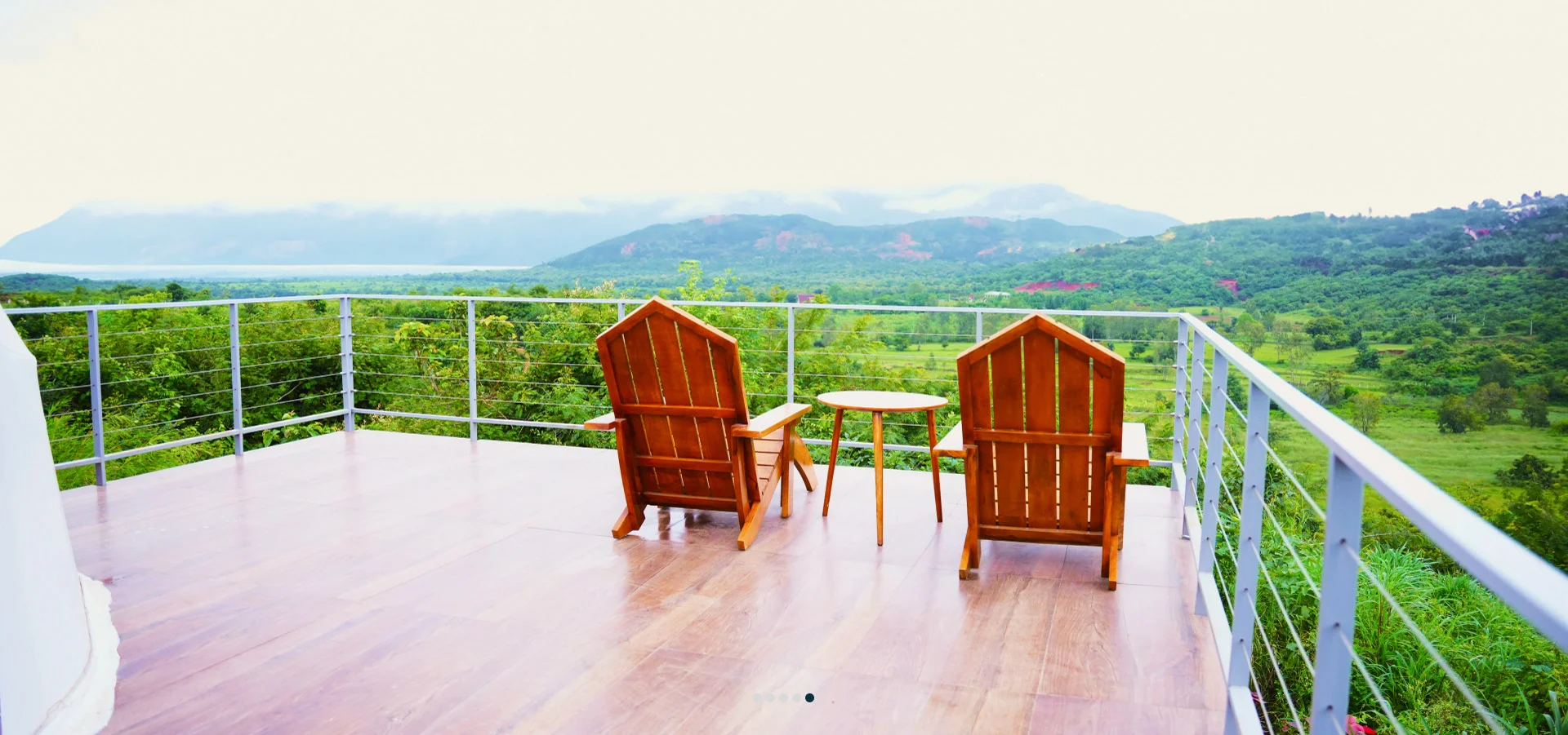 Stargazer chairs overlooking Vikarabad hills