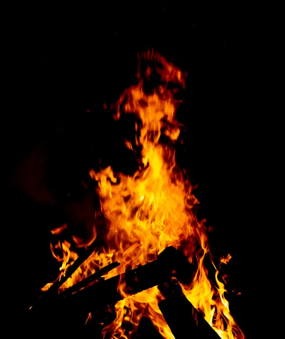 Private bonfire beside your own dome deck