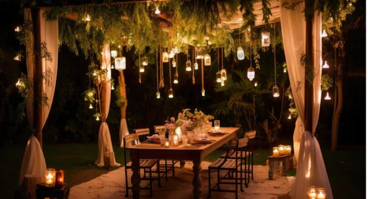 Private event setup on the ridge